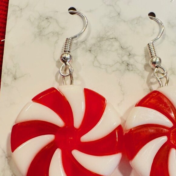 NEW - Holiday Peppermint Earrings - HOLIDAY SPECIAL - Picture 2 of 4